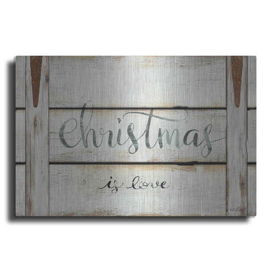 Luxe Metal Art 'Christmas is Love' by Cindy Jacobs, Metal Wall Art