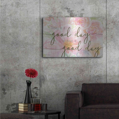 Luxe Metal Art 'Floral Good Day' by Cindy Jacobs, Metal Wall Art,36x24