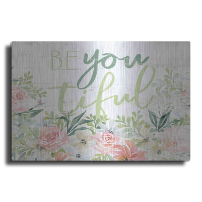 Luxe Metal Art 'Floral Be You Tiful' by Cindy Jacobs, Metal Wall Art