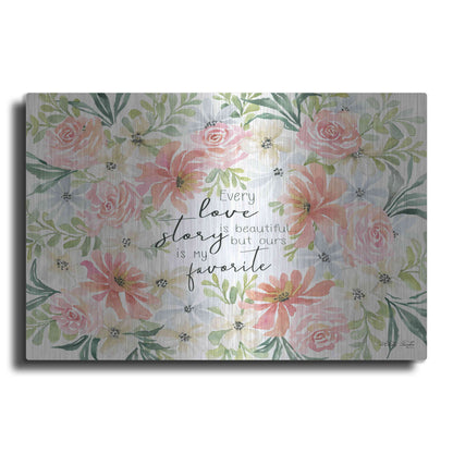 Luxe Metal Art 'Floral Love Story' by Cindy Jacobs, Metal Wall Art