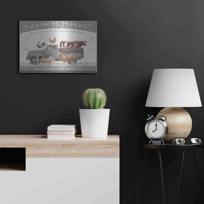 Luxe Metal Art 'Vintage Farm I v2' by Daphne Brissonet, Metal Wall Art,24x16