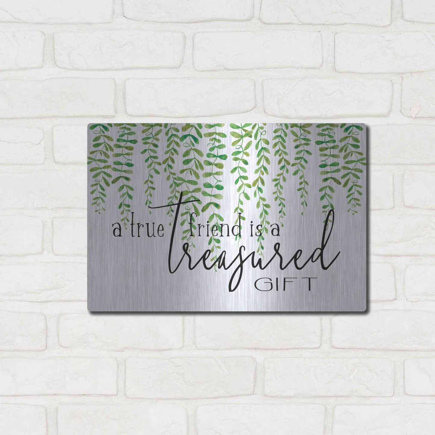 Luxe Metal Art 'Treasured Gift' by Cindy Jacobs, Metal Wall Art,16x12