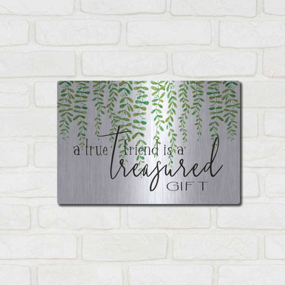 Luxe Metal Art 'Treasured Gift' by Cindy Jacobs, Metal Wall Art,16x12