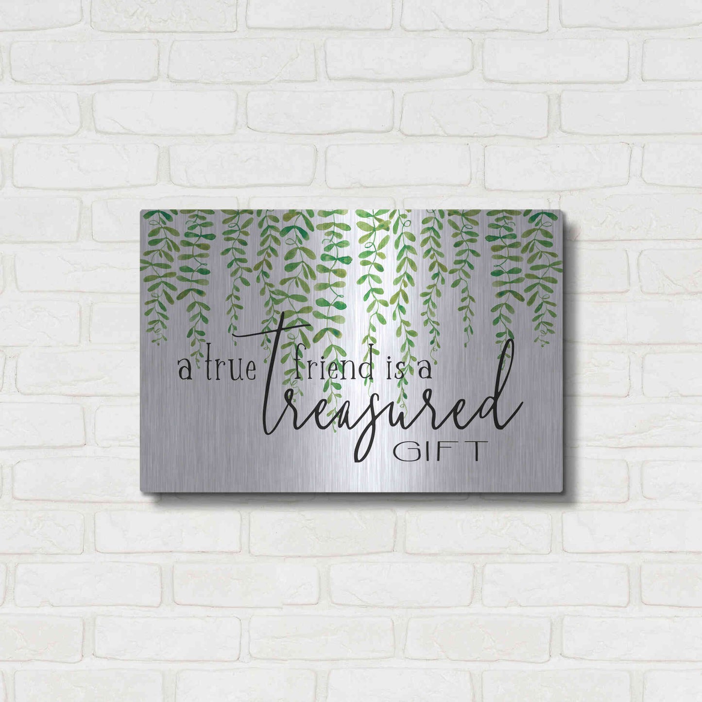 Luxe Metal Art 'Treasured Gift' by Cindy Jacobs, Metal Wall Art,24x16