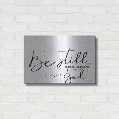 Luxe Metal Art 'Be Still and Know That I Am God' by Cindy Jacobs, Metal Wall Art,24x16
