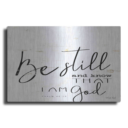 Luxe Metal Art 'Be Still and Know That I Am God' by Cindy Jacobs, Metal Wall Art