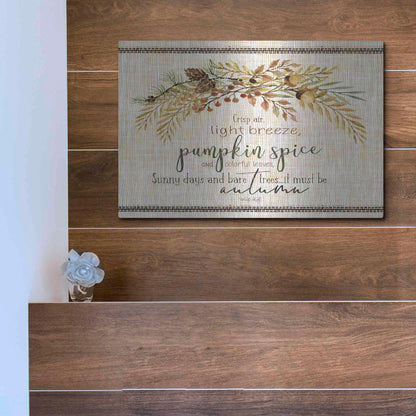 Luxe Metal Art 'It Must be Autumn' by Cindy Jacobs, Metal Wall Art,16x12