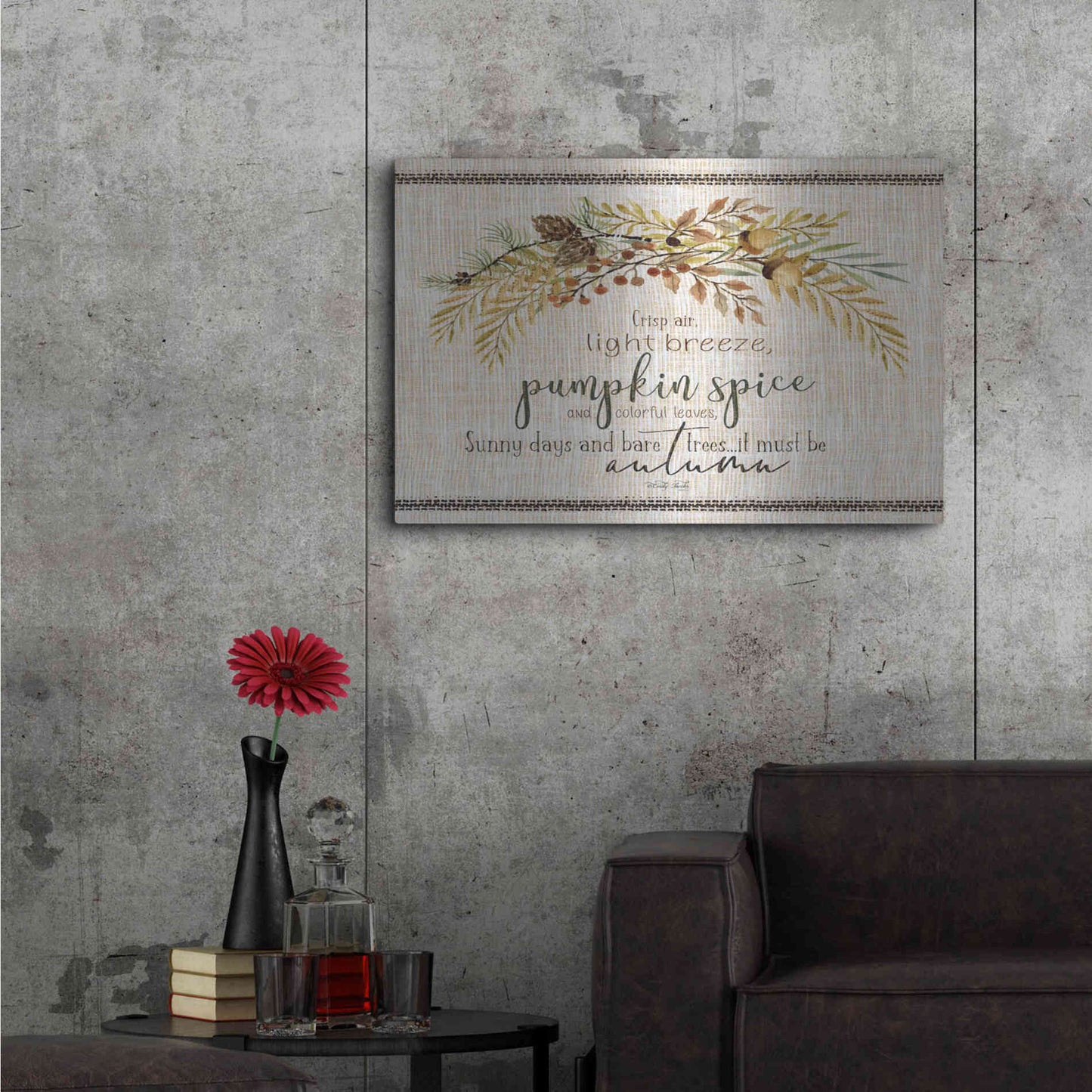 Luxe Metal Art 'It Must be Autumn' by Cindy Jacobs, Metal Wall Art,36x24