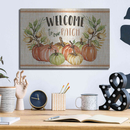 Luxe Metal Art 'Welcome to Our Patch' by Cindy Jacobs, Metal Wall Art,16x12