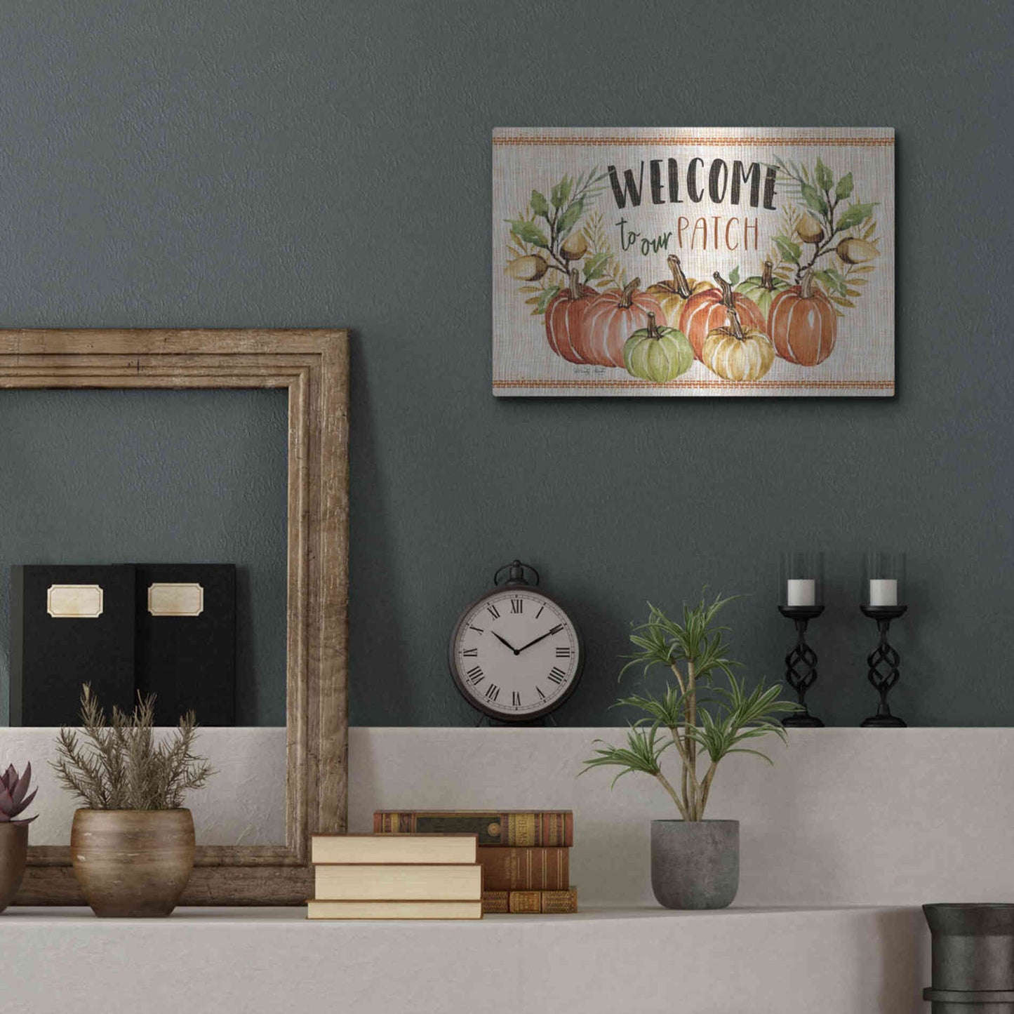 Luxe Metal Art 'Welcome to Our Patch' by Cindy Jacobs, Metal Wall Art,16x12