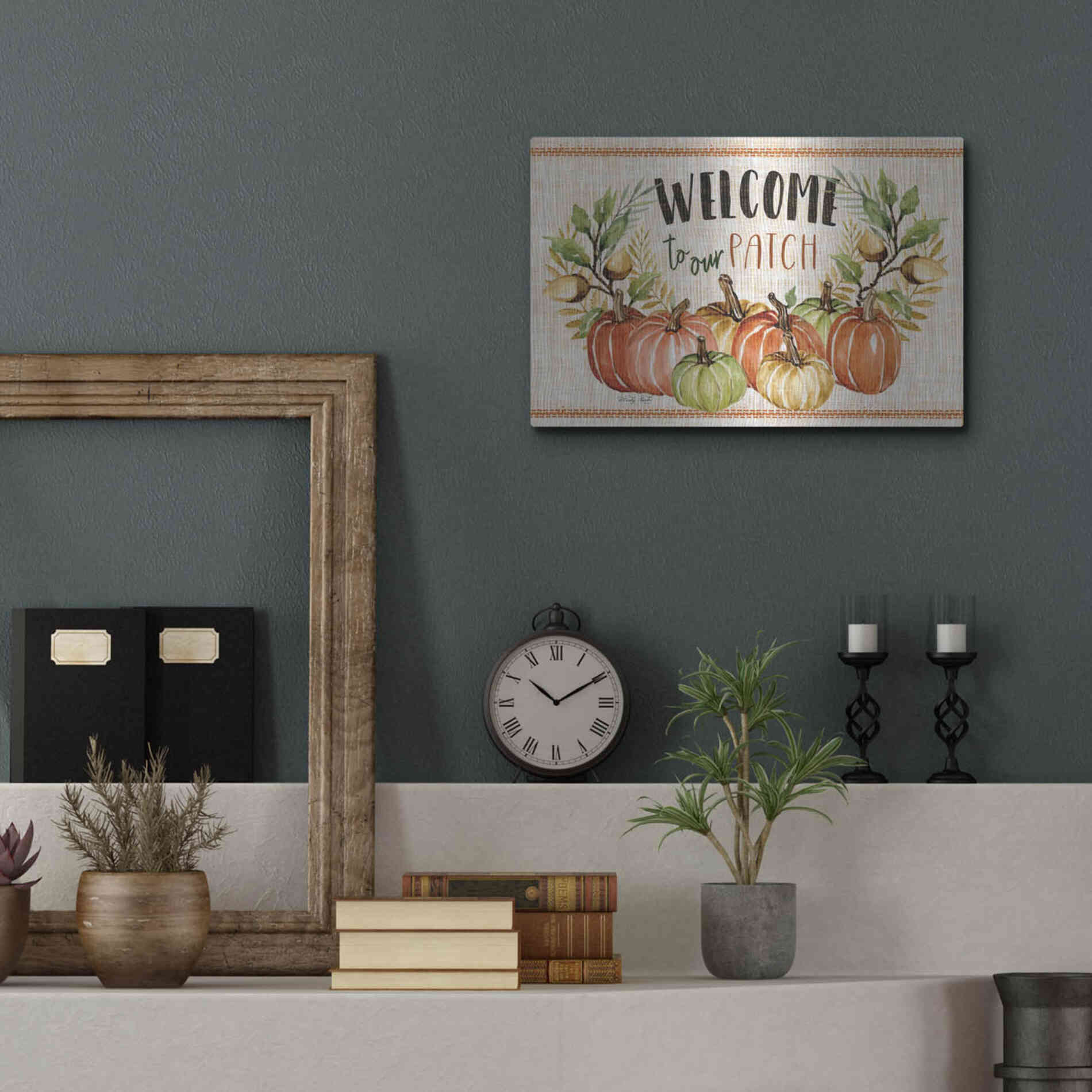 Luxe Metal Art 'Welcome to Our Patch' by Cindy Jacobs, Metal Wall Art,16x12