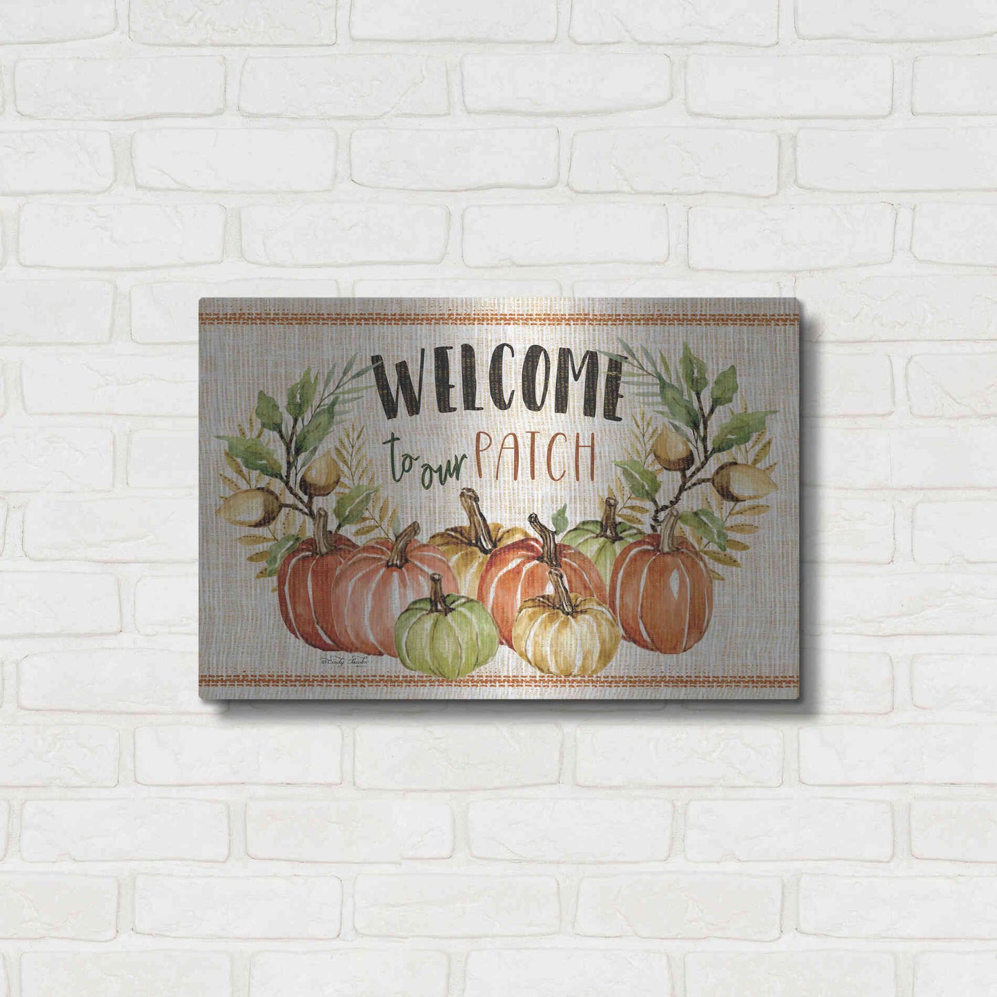 Luxe Metal Art 'Welcome to Our Patch' by Cindy Jacobs, Metal Wall Art,24x16