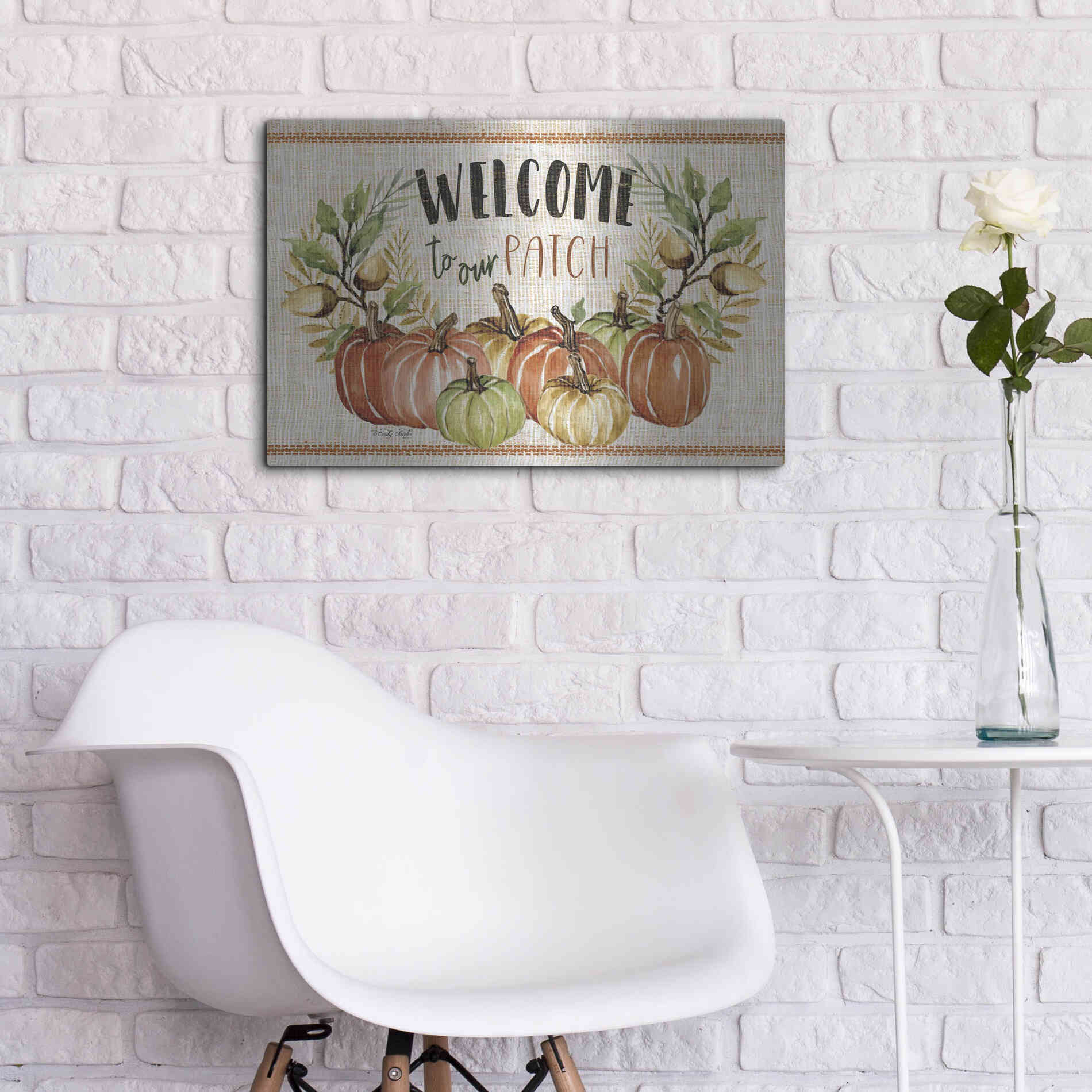 Luxe Metal Art 'Welcome to Our Patch' by Cindy Jacobs, Metal Wall Art,24x16
