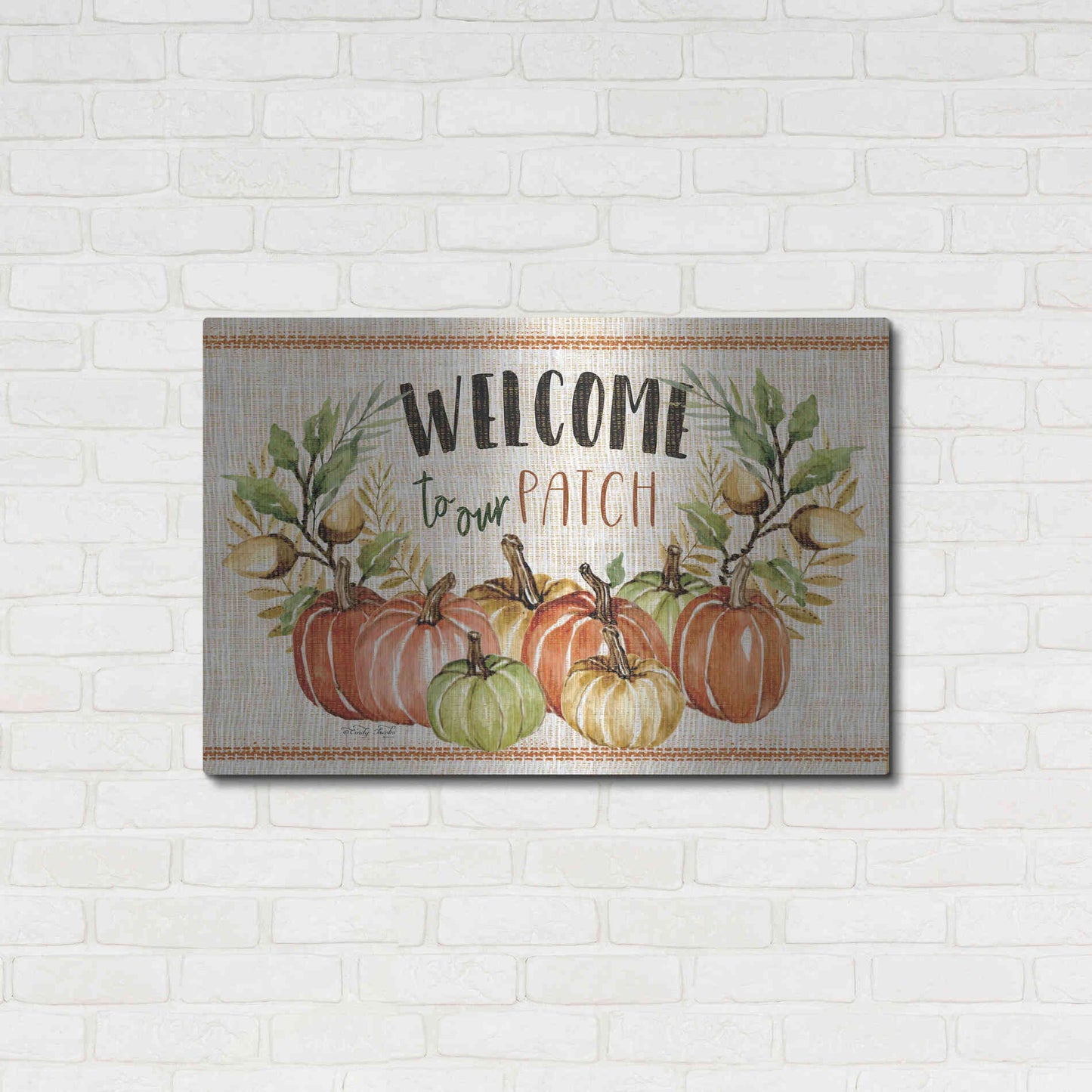 Luxe Metal Art 'Welcome to Our Patch' by Cindy Jacobs, Metal Wall Art,36x24