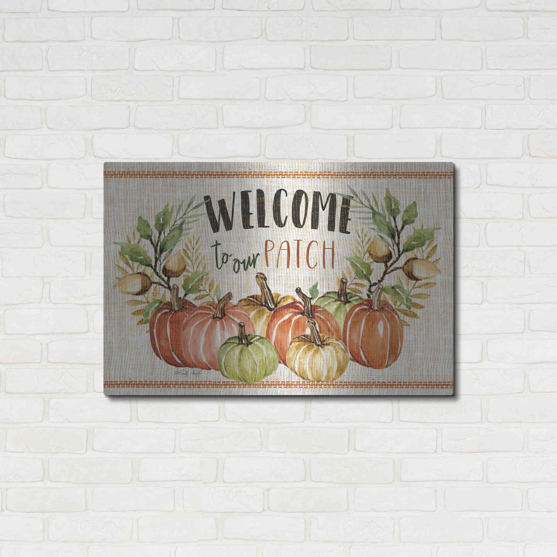 Luxe Metal Art 'Welcome to Our Patch' by Cindy Jacobs, Metal Wall Art,36x24