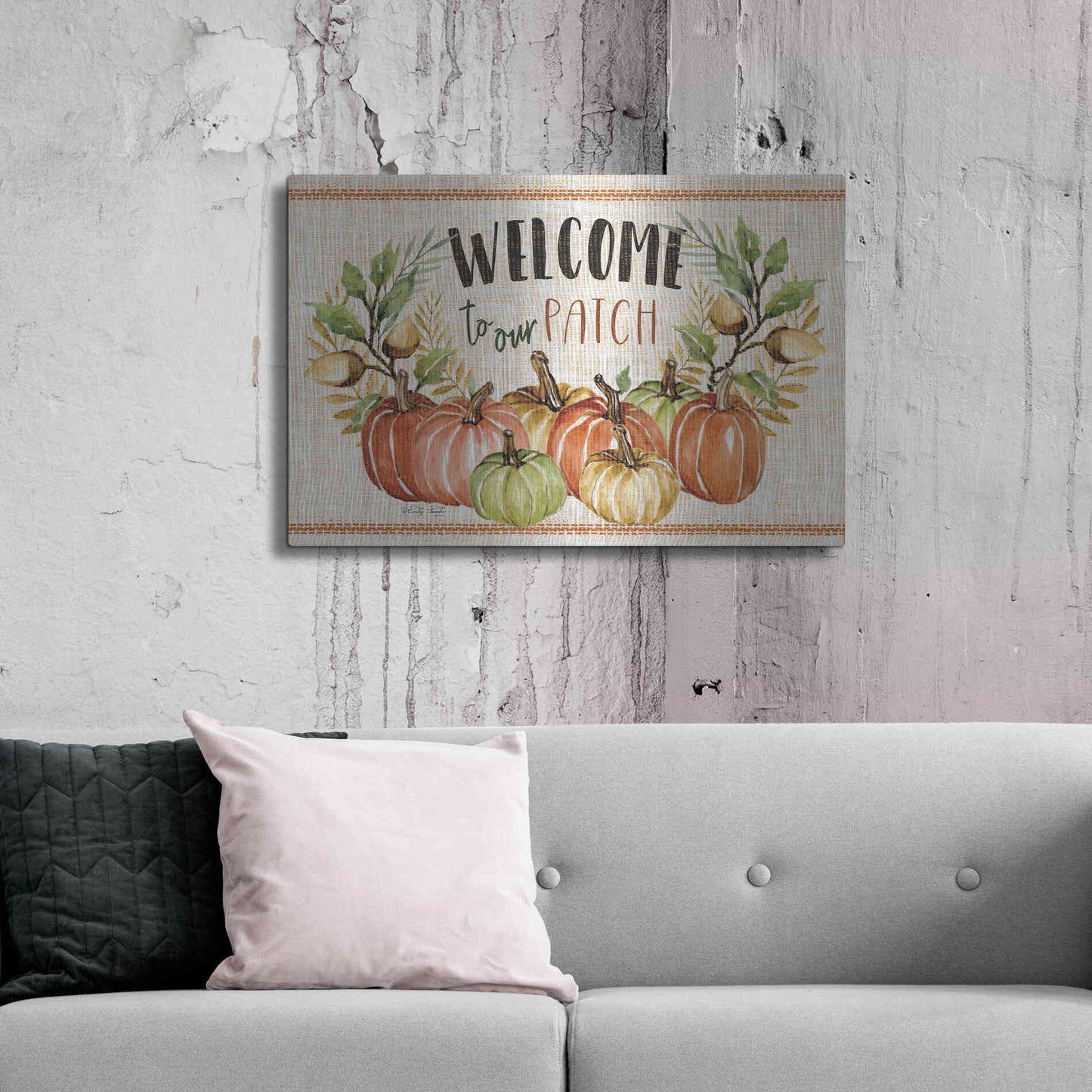 Luxe Metal Art 'Welcome to Our Patch' by Cindy Jacobs, Metal Wall Art,36x24