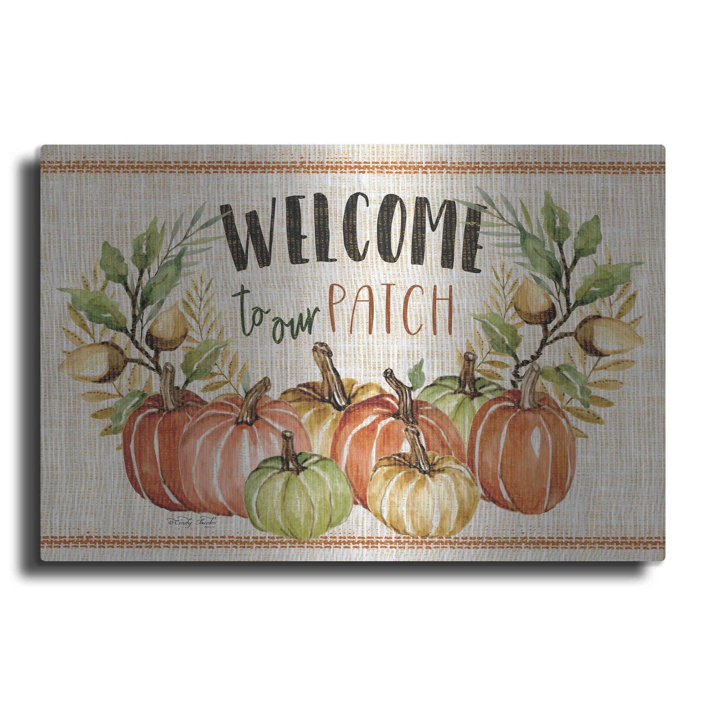 Luxe Metal Art 'Welcome to Our Patch' by Cindy Jacobs, Metal Wall Art