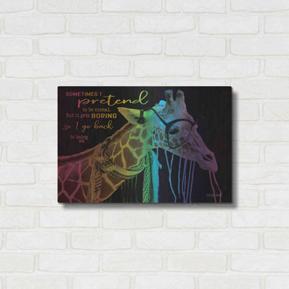Luxe Metal Art 'Sometimes I Pretend' by Cindy Jacobs, Metal Wall Art,24x16