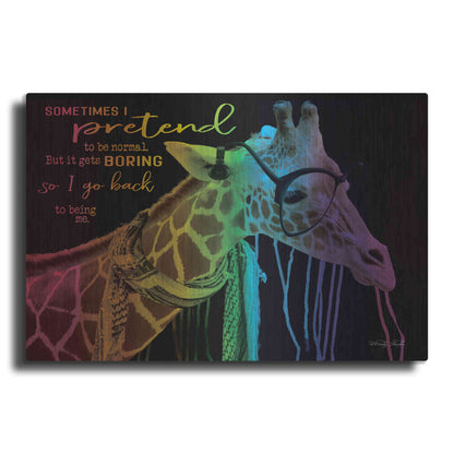 Luxe Metal Art 'Sometimes I Pretend' by Cindy Jacobs, Metal Wall Art