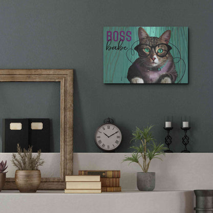 Luxe Metal Art 'Boss Babe' by Cindy Jacobs, Metal Wall Art,16x12