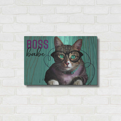 Luxe Metal Art 'Boss Babe' by Cindy Jacobs, Metal Wall Art,24x16