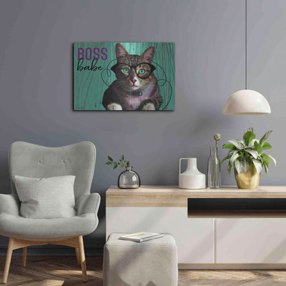 Luxe Metal Art 'Boss Babe' by Cindy Jacobs, Metal Wall Art,24x16