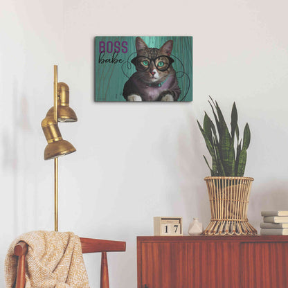 Luxe Metal Art 'Boss Babe' by Cindy Jacobs, Metal Wall Art,24x16