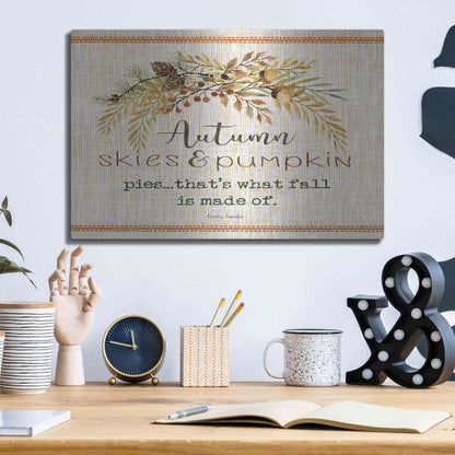 Luxe Metal Art 'Autumn Skies' by Cindy Jacobs, Metal Wall Art,16x12