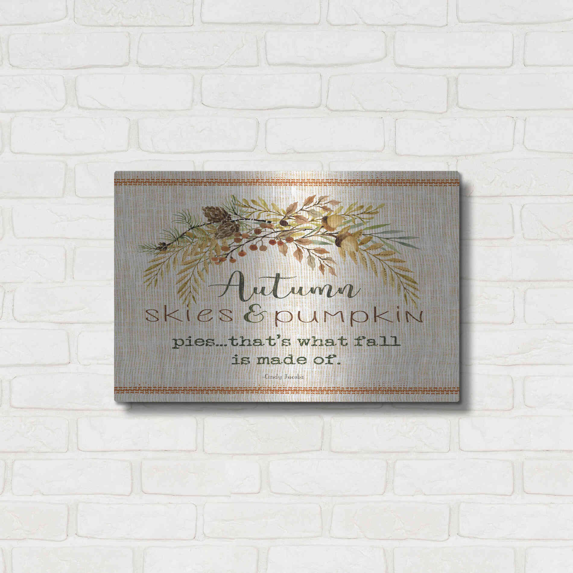 Luxe Metal Art 'Autumn Skies' by Cindy Jacobs, Metal Wall Art,24x16