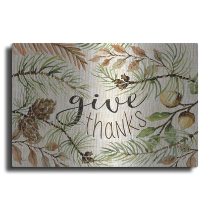 Luxe Metal Art 'Give Thanks' by Cindy Jacobs, Metal Wall Art