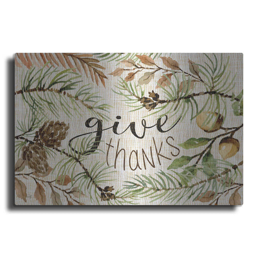 Luxe Metal Art 'Give Thanks' by Cindy Jacobs, Metal Wall Art