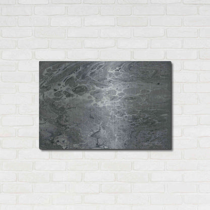 Luxe Metal Art 'Abstract in Gray I' by Cindy Jacobs, Metal Wall Art,36x24