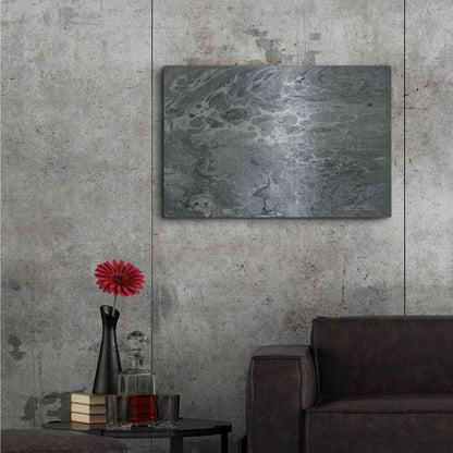 Luxe Metal Art 'Abstract in Gray I' by Cindy Jacobs, Metal Wall Art,36x24