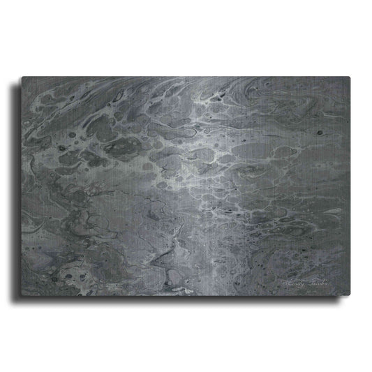 Luxe Metal Art 'Abstract in Gray I' by Cindy Jacobs, Metal Wall Art