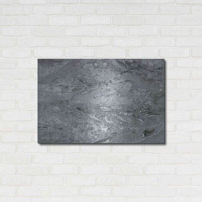 Luxe Metal Art 'Abstract in Gray II' by Cindy Jacobs, Metal Wall Art,36x24