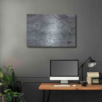 Luxe Metal Art 'Abstract in Gray II' by Cindy Jacobs, Metal Wall Art,36x24