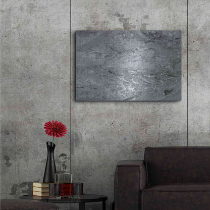 Luxe Metal Art 'Abstract in Gray II' by Cindy Jacobs, Metal Wall Art,36x24