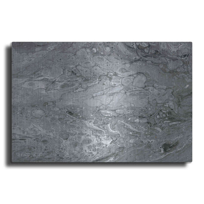 Luxe Metal Art 'Abstract in Gray II' by Cindy Jacobs, Metal Wall Art