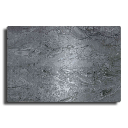 Luxe Metal Art 'Abstract in Gray II' by Cindy Jacobs, Metal Wall Art