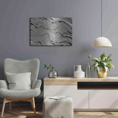 Luxe Metal Art 'Abstract in Gray III' by Cindy Jacobs, Metal Wall Art,24x16