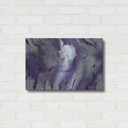 Luxe Metal Art 'Abstract in Purple III' by Cindy Jacobs, Metal Wall Art,24x16