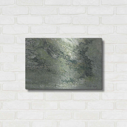 Luxe Metal Art 'Abstract in Seafoam I' by Cindy Jacobs, Metal Wall Art,24x16