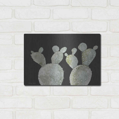 Luxe Metal Art 'Happy Cactus II' by Cindy Jacobs, Metal Wall Art,16x12