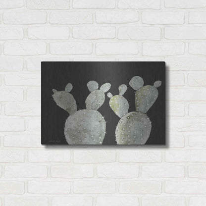 Luxe Metal Art 'Happy Cactus II' by Cindy Jacobs, Metal Wall Art,24x16