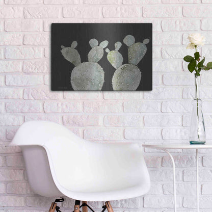 Luxe Metal Art 'Happy Cactus II' by Cindy Jacobs, Metal Wall Art,24x16