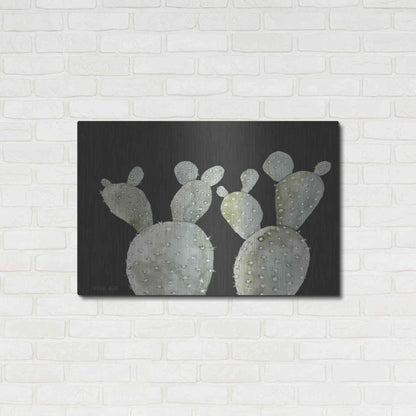 Luxe Metal Art 'Happy Cactus II' by Cindy Jacobs, Metal Wall Art,36x24