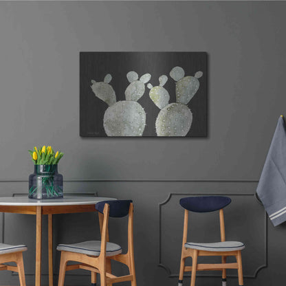 Luxe Metal Art 'Happy Cactus II' by Cindy Jacobs, Metal Wall Art,36x24