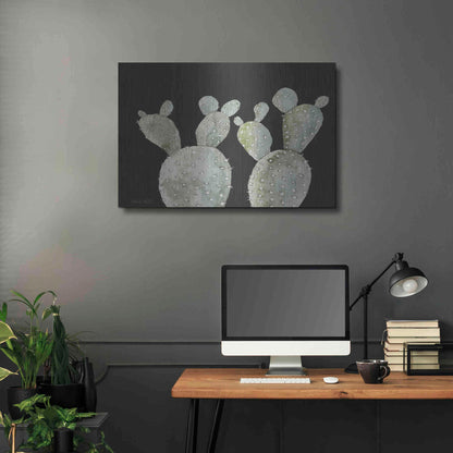 Luxe Metal Art 'Happy Cactus II' by Cindy Jacobs, Metal Wall Art,36x24