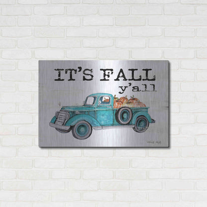 Luxe Metal Art 'It's Fall Y'all' by Cindy Jacobs, Metal Wall Art,36x24