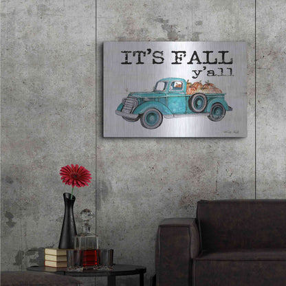 Luxe Metal Art 'It's Fall Y'all' by Cindy Jacobs, Metal Wall Art,36x24